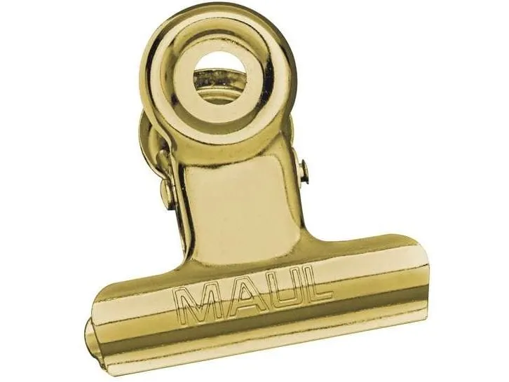 Maul Papierklemme MAULstandard 30 mm, 10 Stück, Gold