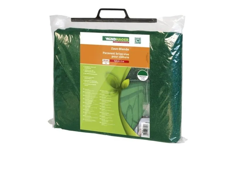 Windhager Sichtschutz Zaunblende 1.0x5m, Grün, SB-Tasche