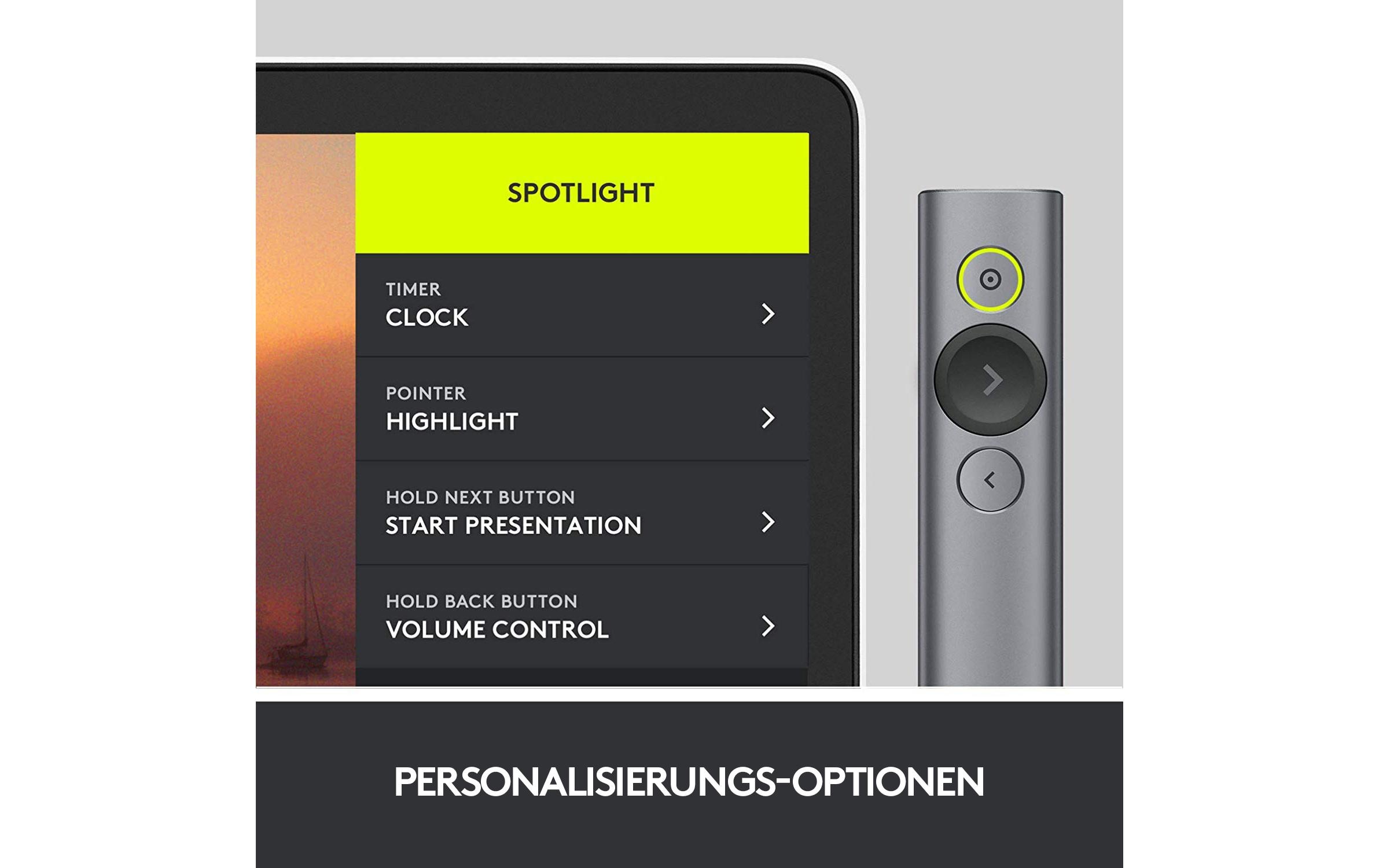 Logitech Presenter Spotlight Schiefergrau Logitech Presenter Spotlight Schiefergrau