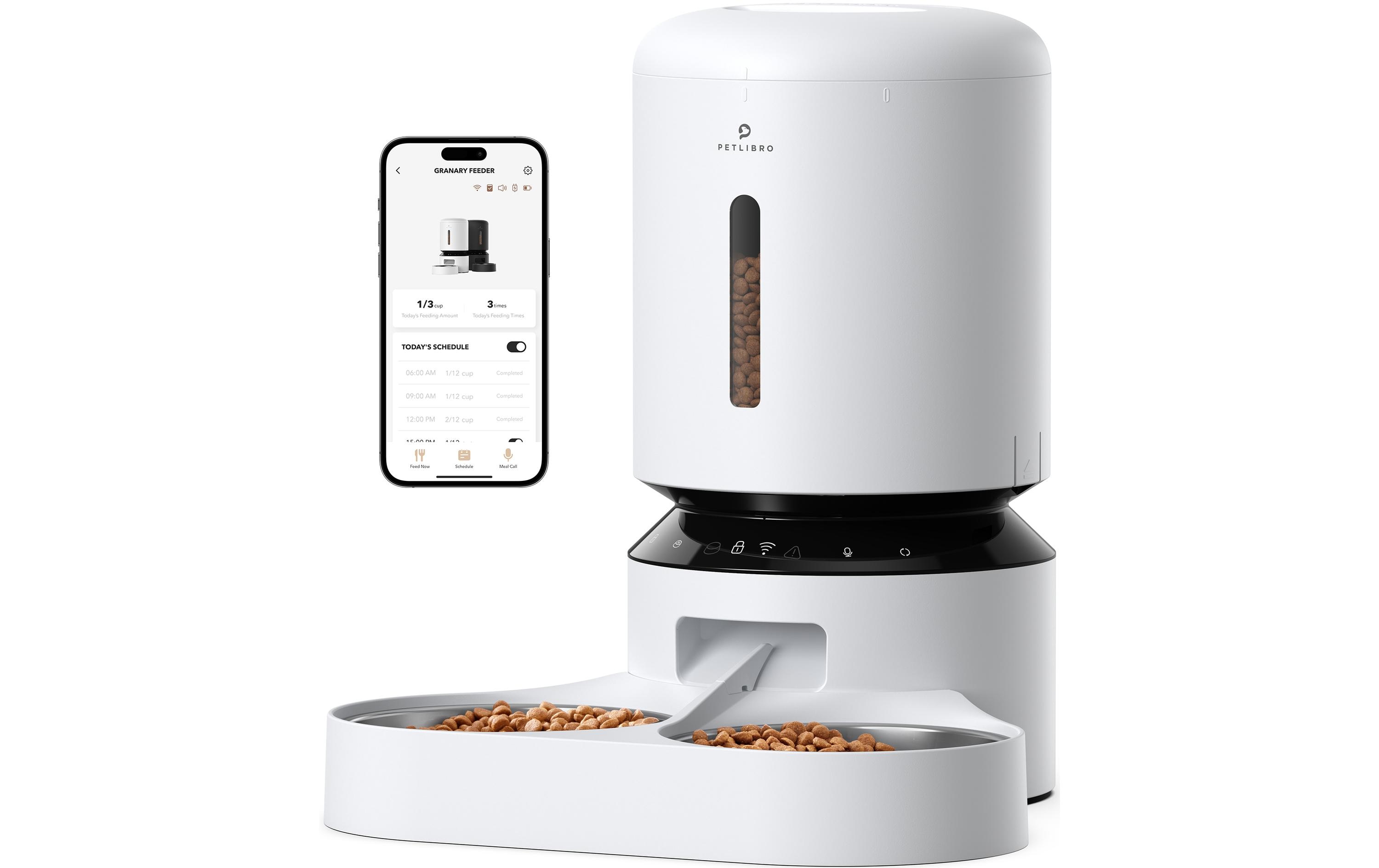 Petlibro Futterautomat WIFI Doppelfutterschale 5 l Weiss