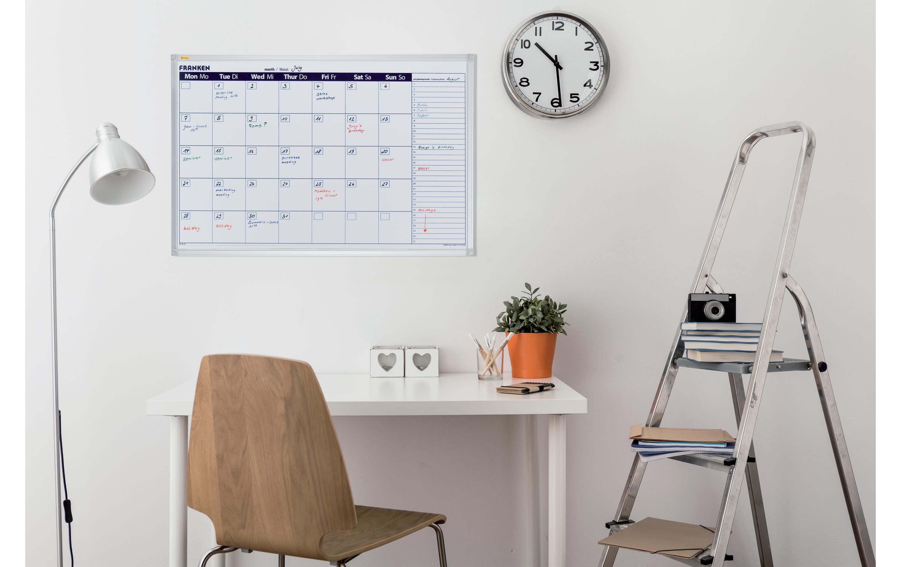 Franken Kalender Monatskalender X-tra!Line 60 cm x 90 cm, Weiss Franken Kalender Monatskalender X-tra!Line 60 cm x 90 cm, Weiss