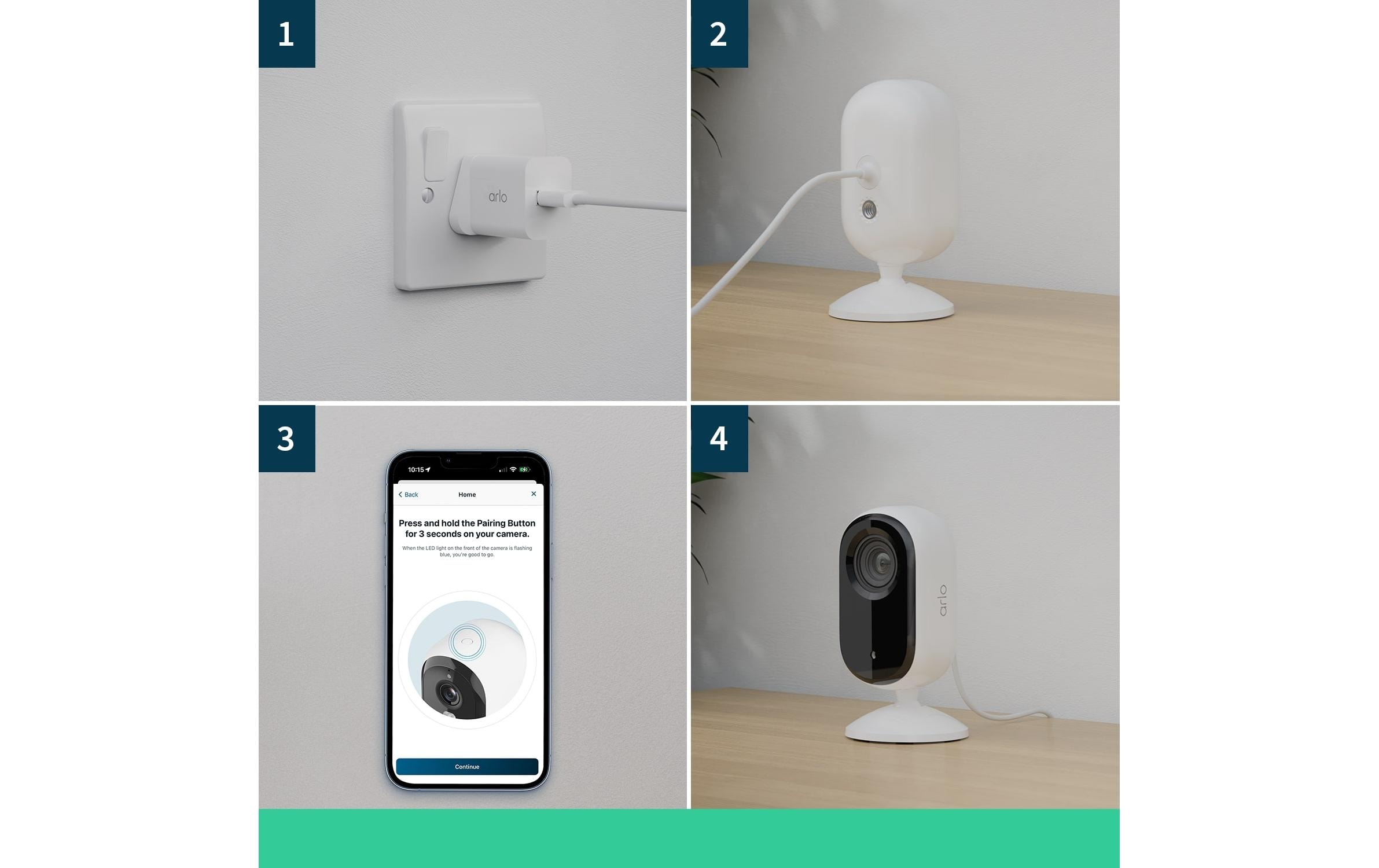 Arlo Essential 2K Indoor VMC3260 Weiss, 2er Set