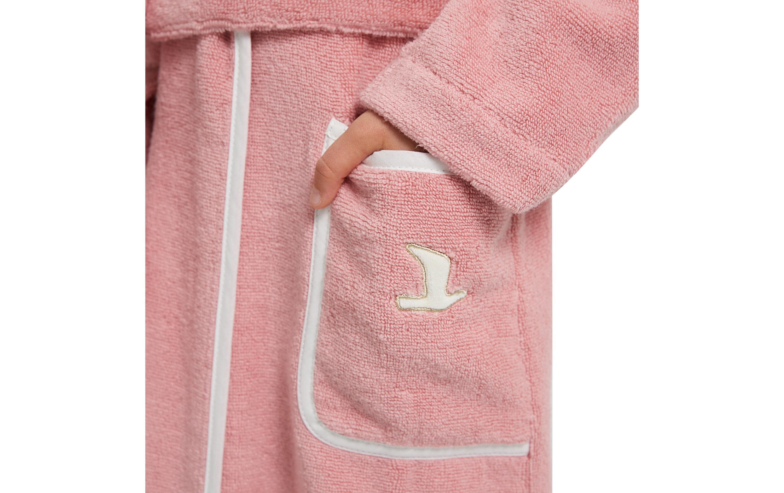 Möve Kinderbademantel Soft Hug Grösse 128, Rosa