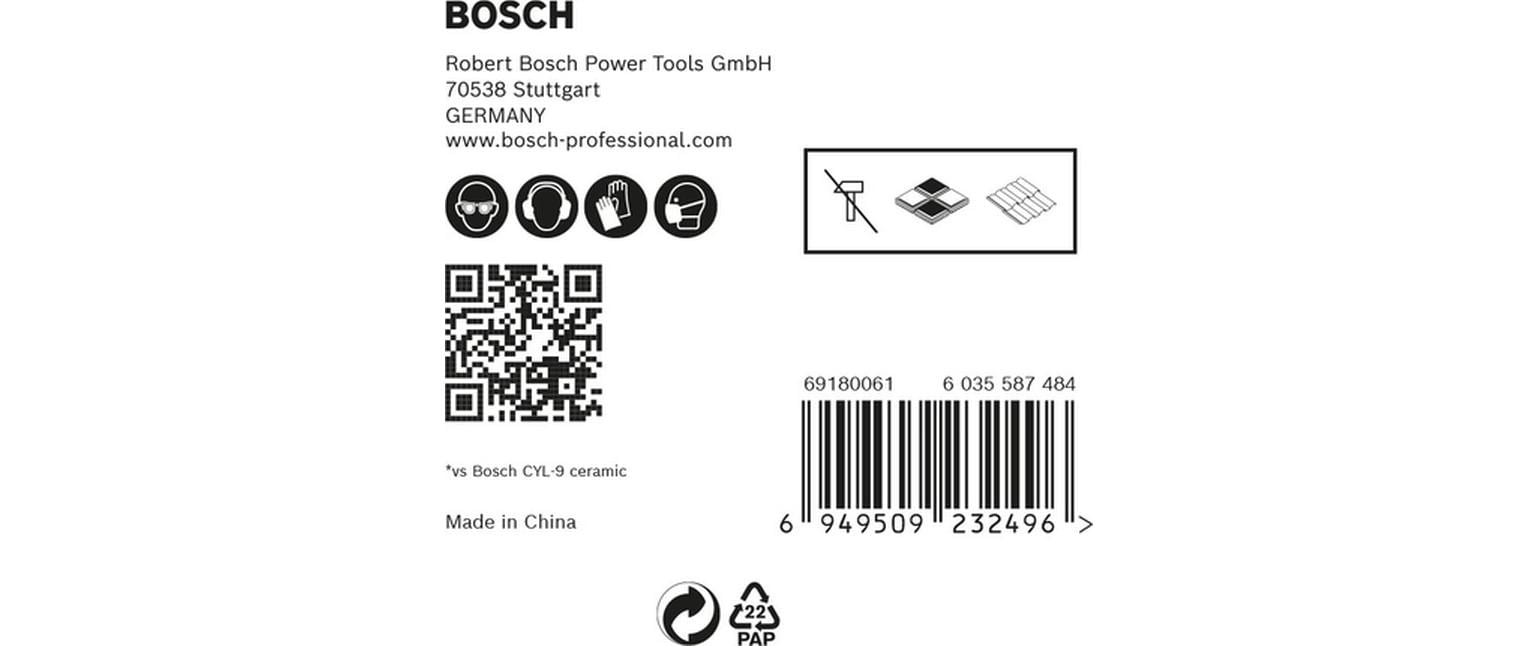 Bosch Professional Bohrer-Set Expert HEX-9 HardCeramic, 5-teilig