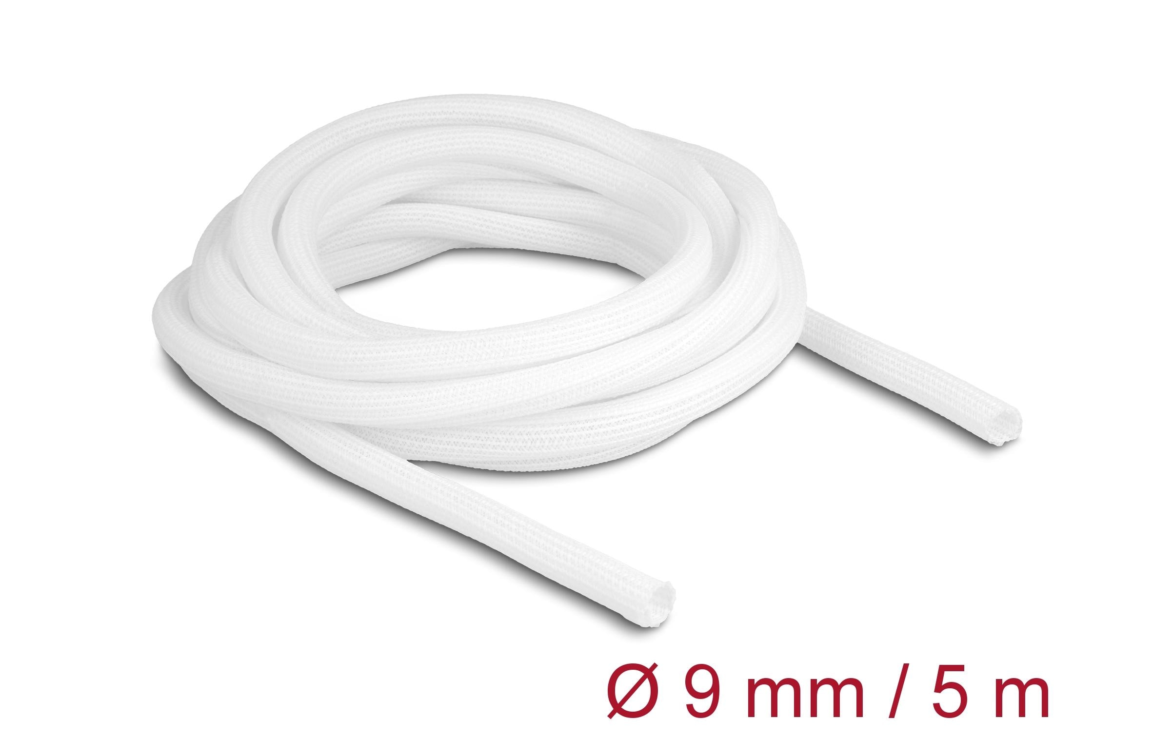 Delock Geflechtschlauch Selbstschliessend 5 m x 9 mm Weiss Delock Geflechtschlauch Selbstschliessend 5 m x 9 mm Weiss