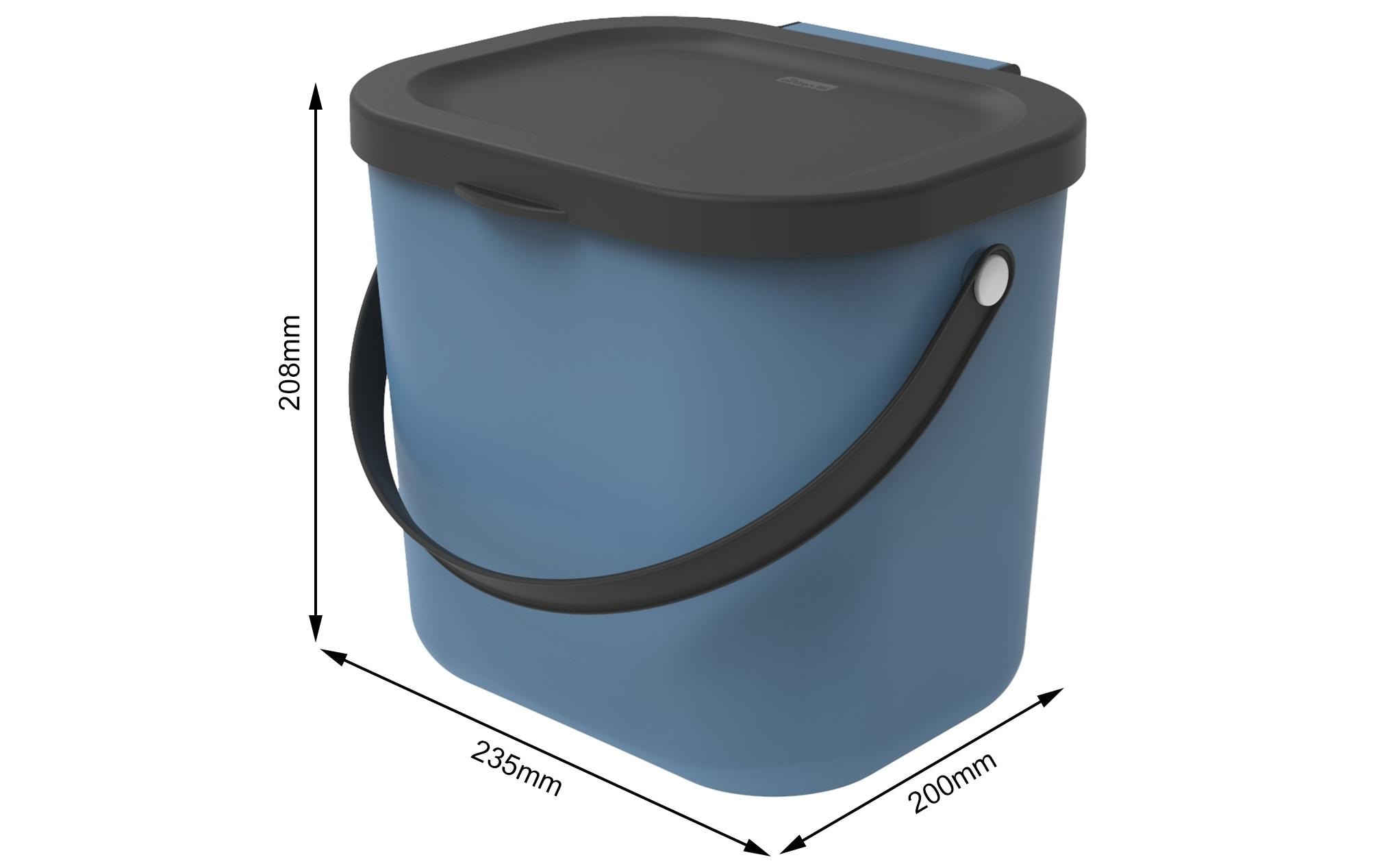 Rotho Recyclingbehälter Albula 6 l, Blau