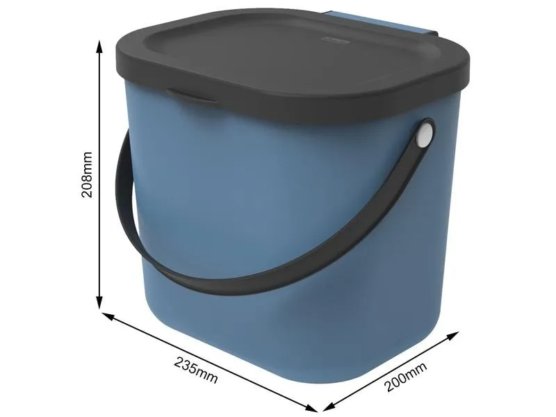 Rotho Recyclingbehälter Albula 6 l, Horizon Blau Rotho Recyclingbehälter Albula 6 l, Horizon Blau