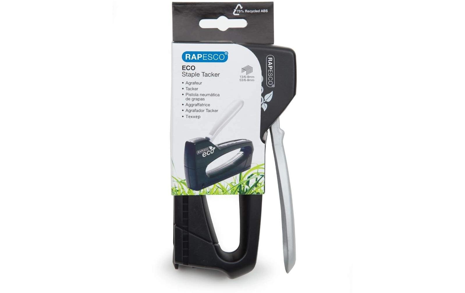 Rapesco Germ-Savvy Antibakteriell ECO T8-Lite Tacker Schwarz