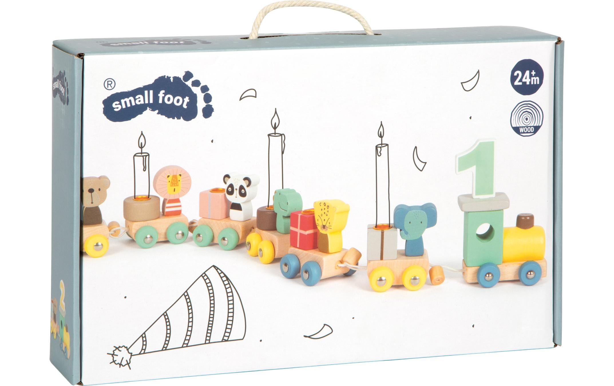 small foot Geburtstagszug mit Tieren