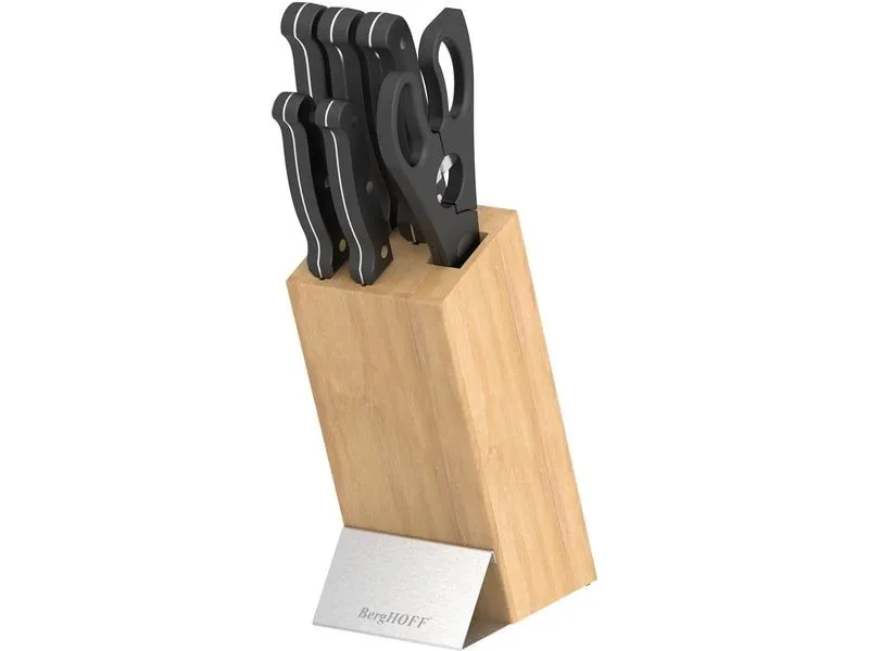 BergHOFF Messerblock-Set mit Messer Dina Pica 7-teilig Braun/Schwarz
