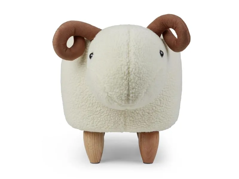 zoosy Kinderhocker Schaf Berta Weiss