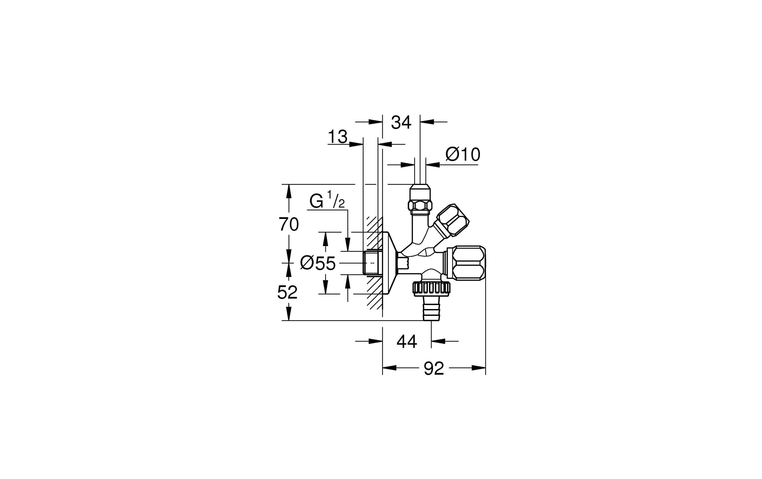 GROHE Eckventil Original WAS 1/2