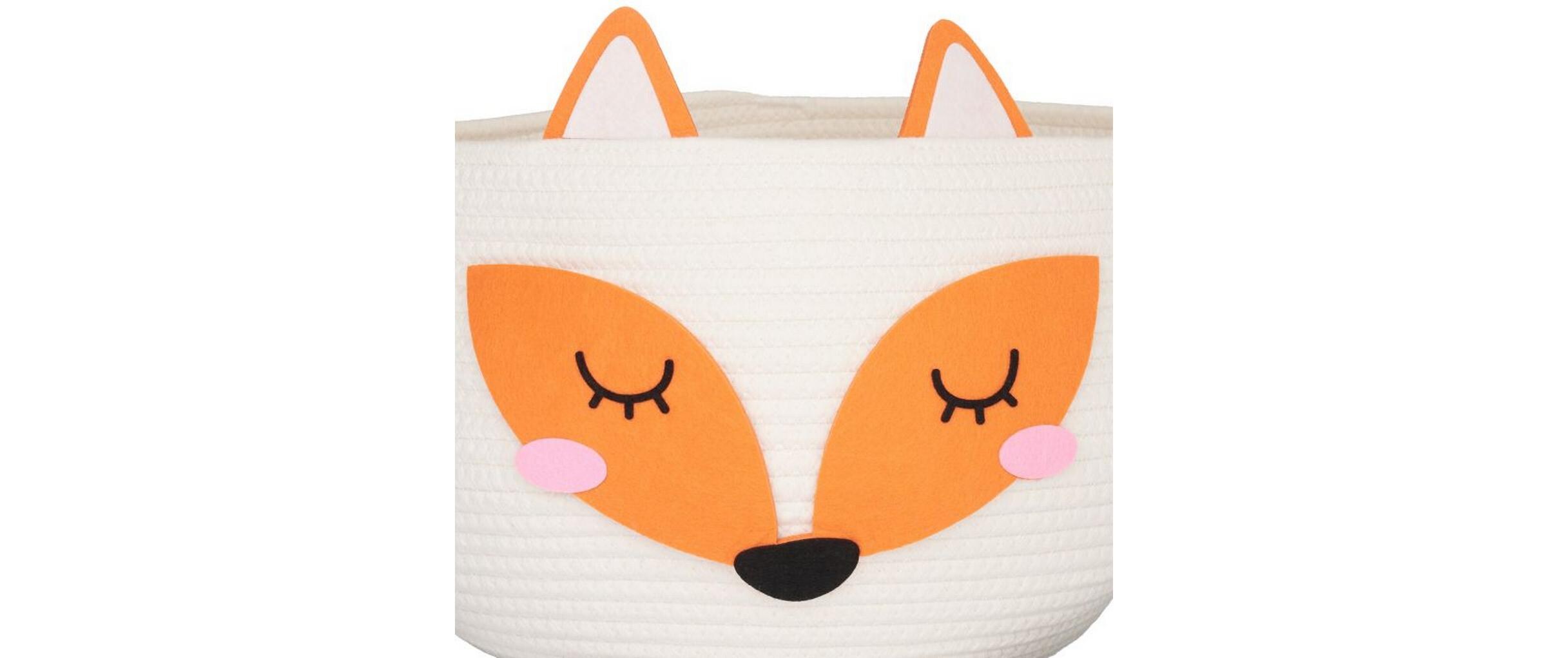 relaxdays Spielzeugkorb Filz Fuchs