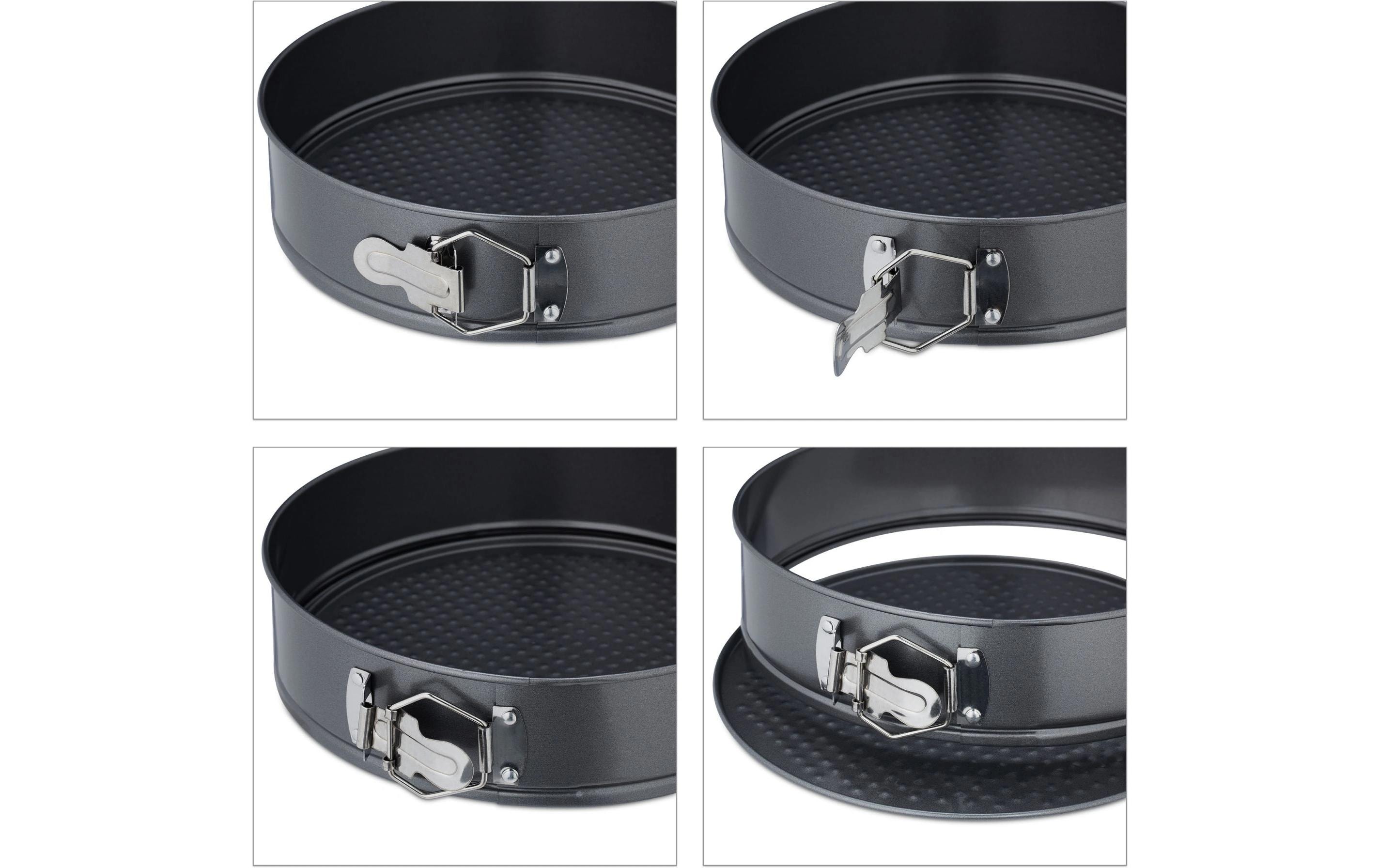 relaxdays Springform 14 cm/18 cm/24 cm/26 cm/28 cm, Anthrazit