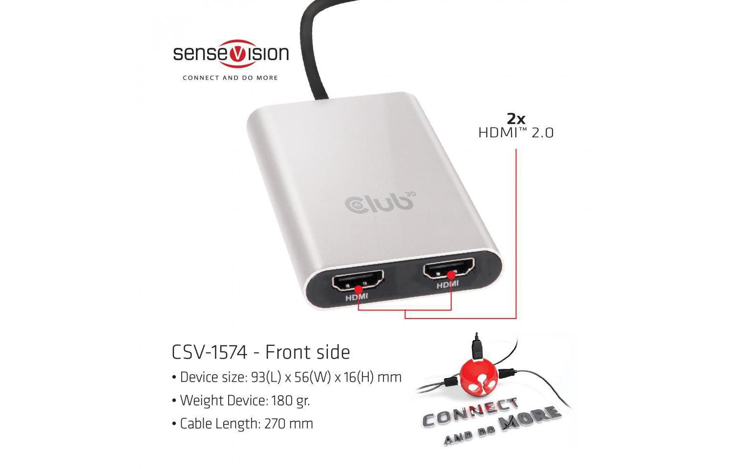 Club 3D Adapter CSV-1574 Thunderbolt 3 - HDMI