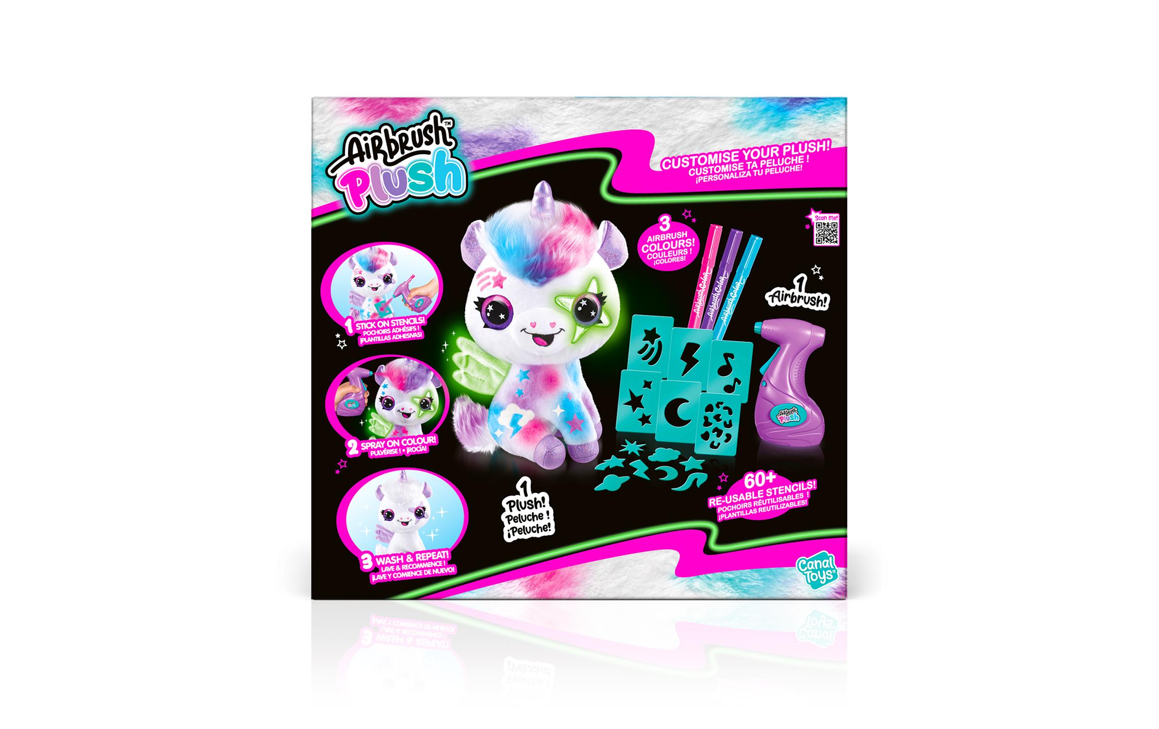 Canal Toys Funktionsplüsch Airbrush Plush Glow in the Dark Unicorn