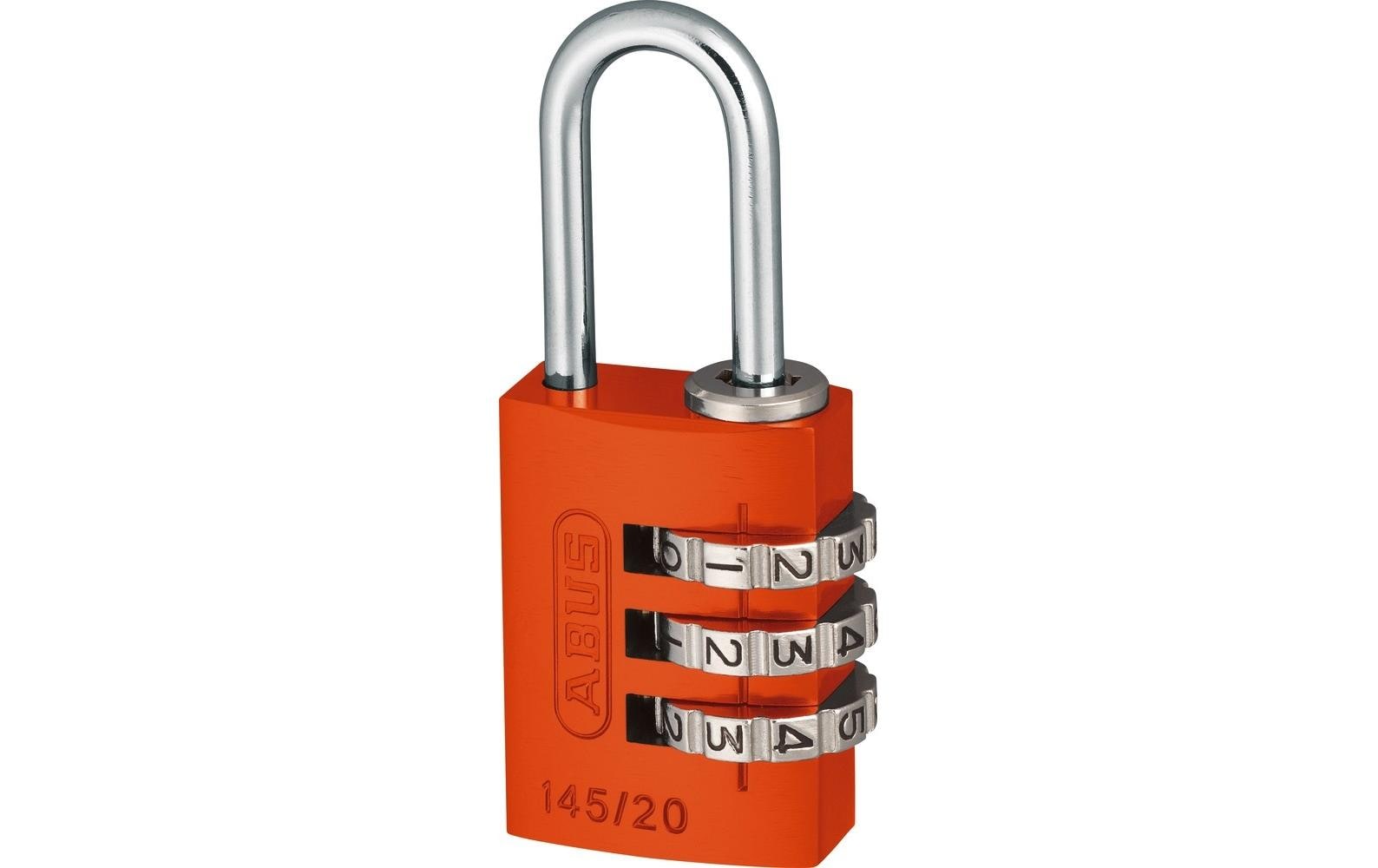 Abus Zahlenschloss 145/20 Lock-Tag Orange Aluminium