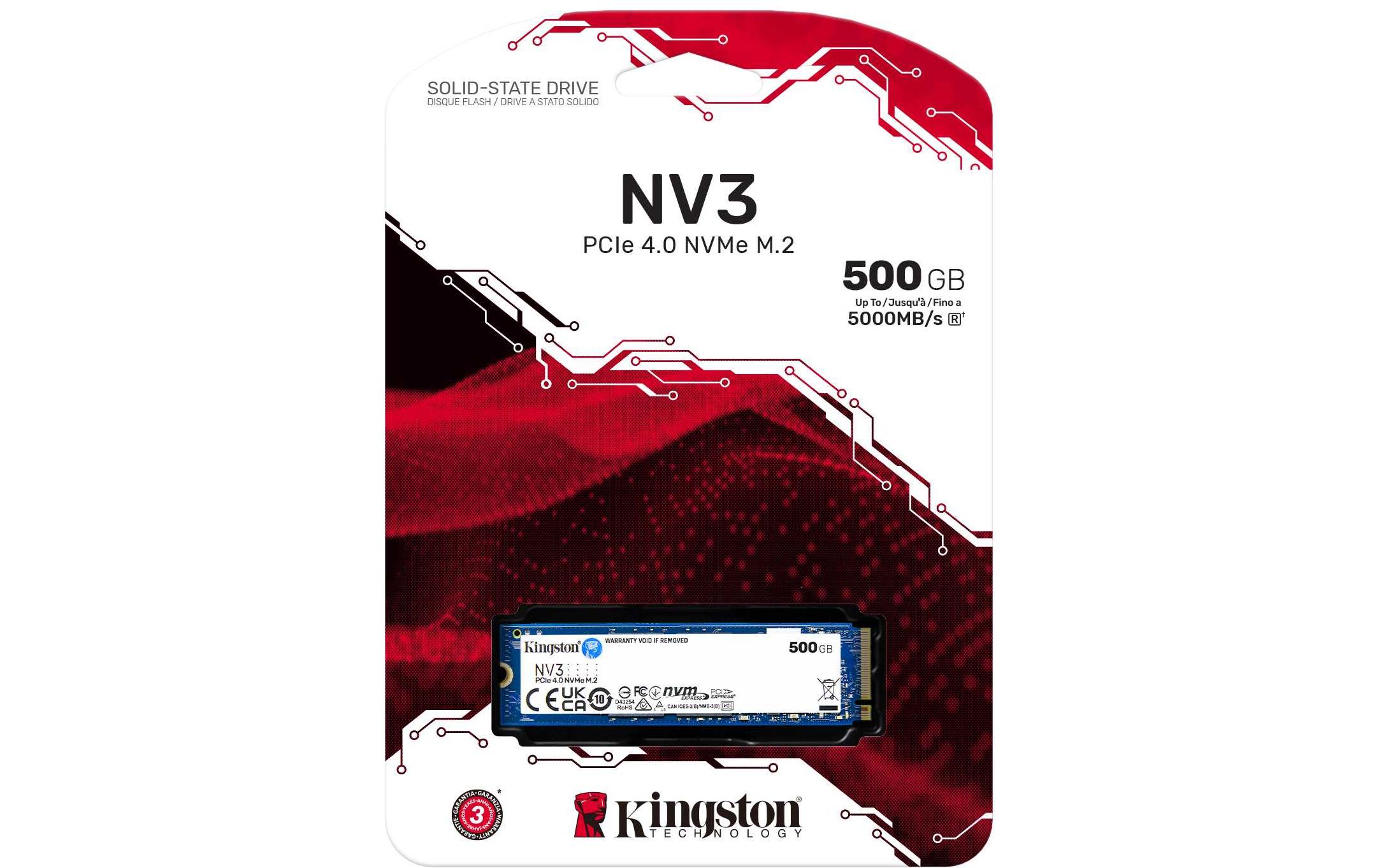 Kingston SSD NV3 M.2 2280 NVMe 500 GB