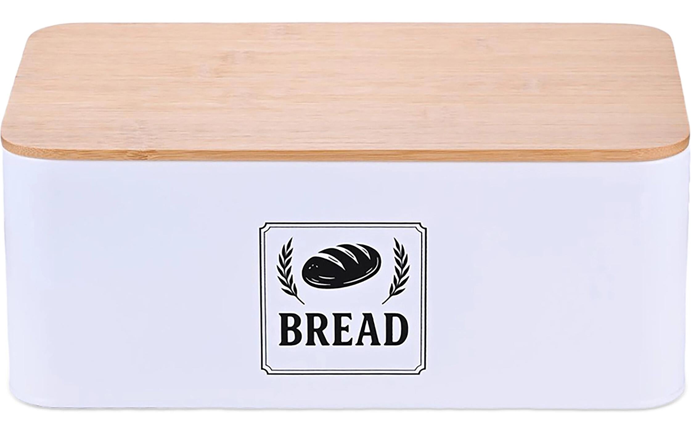 relaxdays Brotkasten Retro Weiss