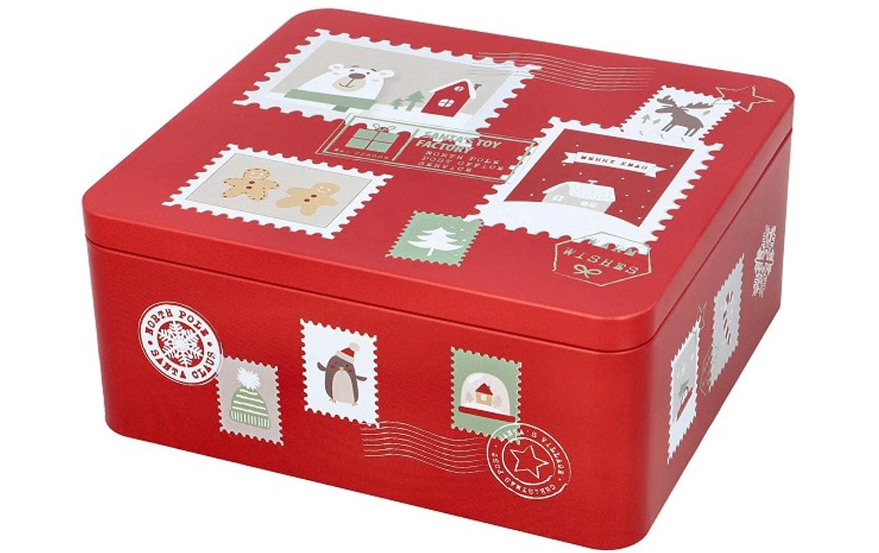 RBV Birkmann Guetzli-Dose Dear Santa 18x16x8/21x19 x 9 cm, 2-teilig Set