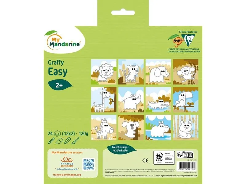 Avenue Mandarine Graffy Easy, Wildtiere – Grün 20 x 20 cm Avenue Mandarine Graffy Easy, Wildtiere – Grün 20 x 20 cm