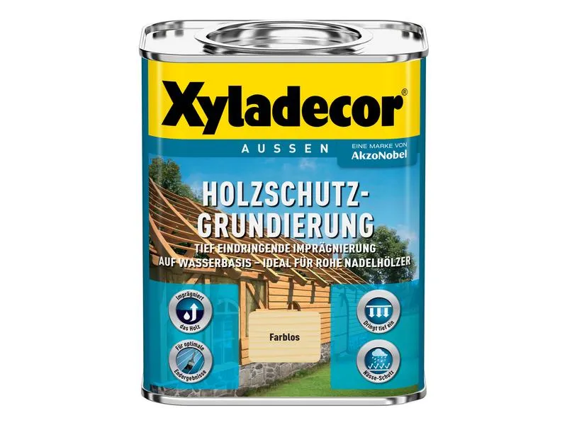 Xyladecor Holzschutz-Grundierung, Wasserbasiert, 2.5 L Xyladecor Holzschutz-Grundierung, Wasserbasiert, 2.5 L