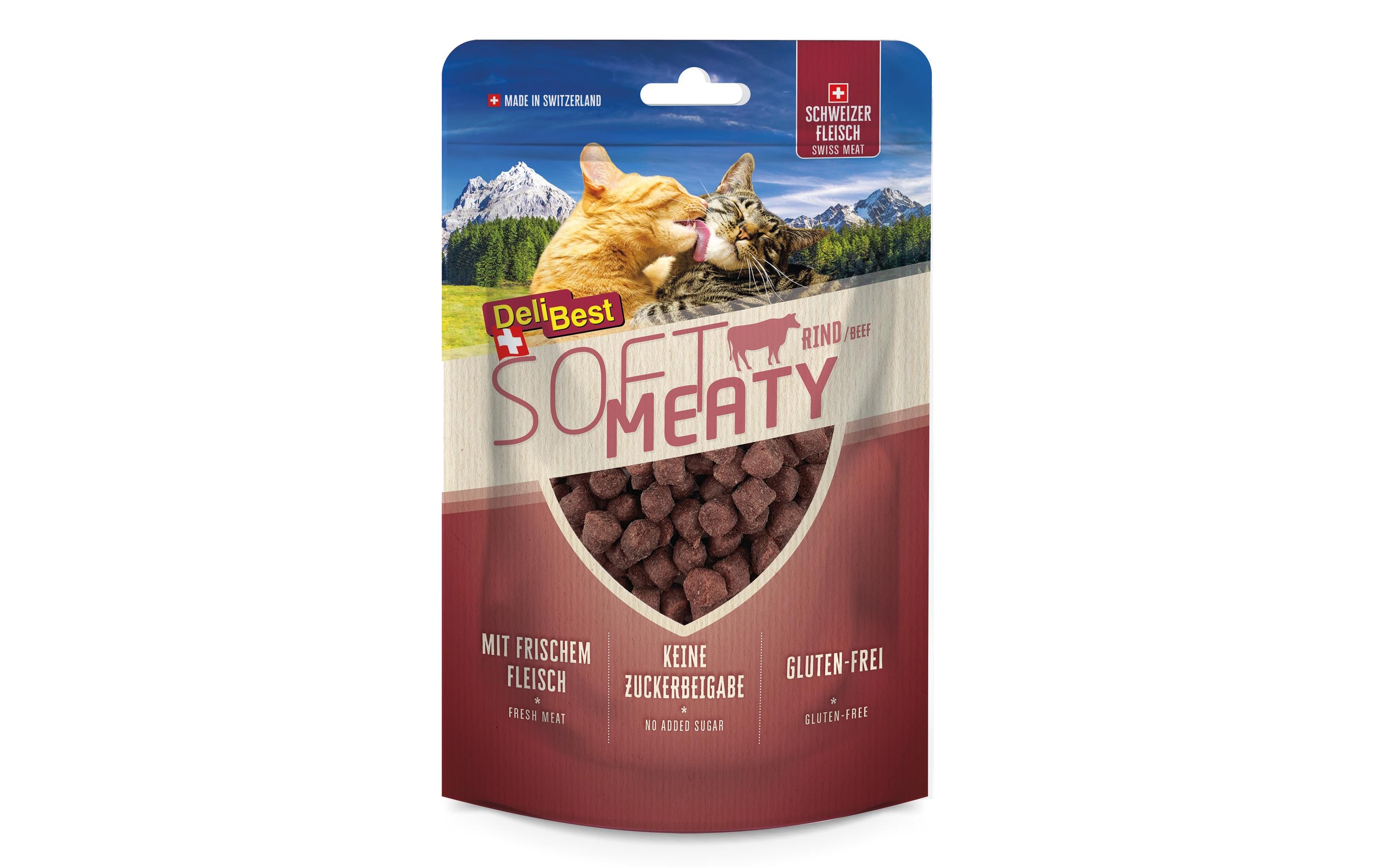 DeliBest Soft Meatys aus Schweizer Rindfleisch, 100 g DeliBest Soft Meatys aus Schweizer Rindfleisch, 100 g