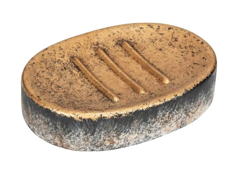 Wenko Seifenschale Lacona Gold/Grau/Schwarz