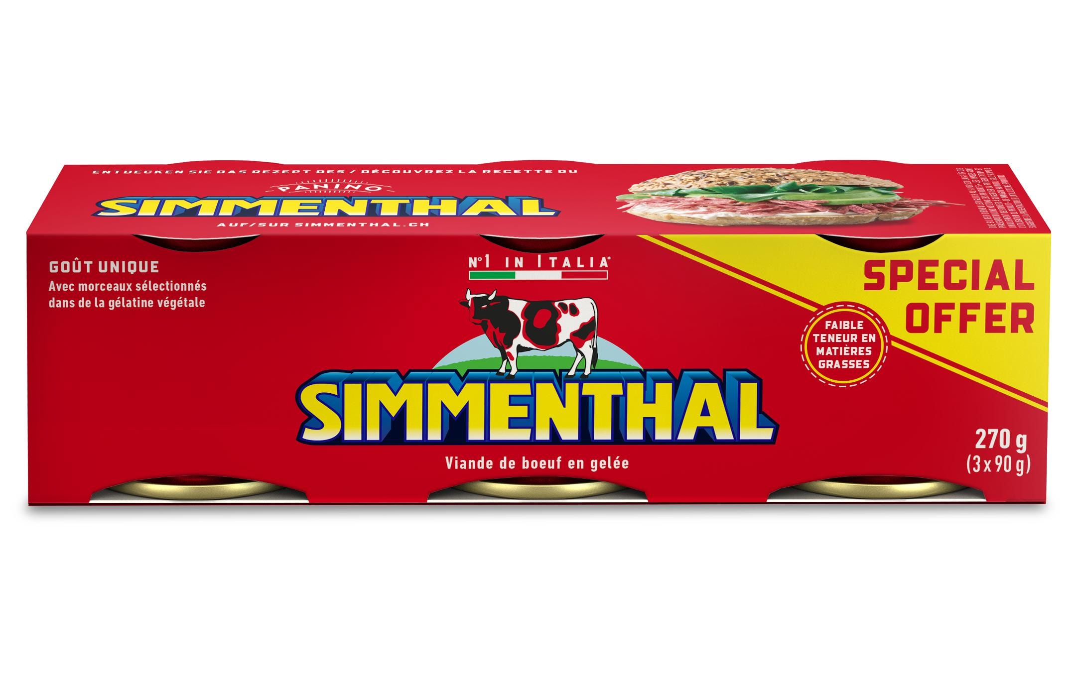 Simmenthal Konserven Rindfleisch in Gelee 3 x 90 g