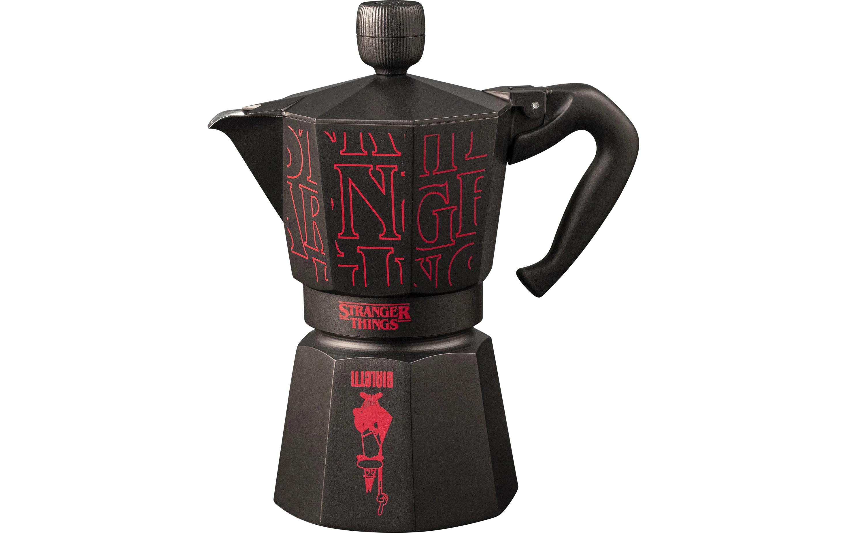 Bialetti Espressokanne Stranger Things, 6 Tassen, Schwarz / Rot Bialetti Espressokanne Stranger Things, 6 Tassen, Schwarz / Rot