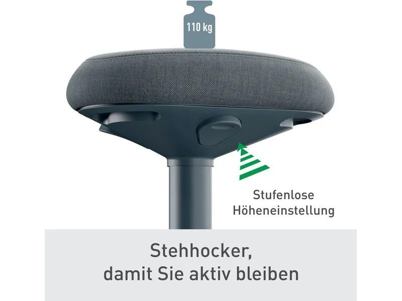 Leitz Ergo Active Stehhocker Dunkelgrau Leitz Ergo Active Stehhocker Dunkelgrau