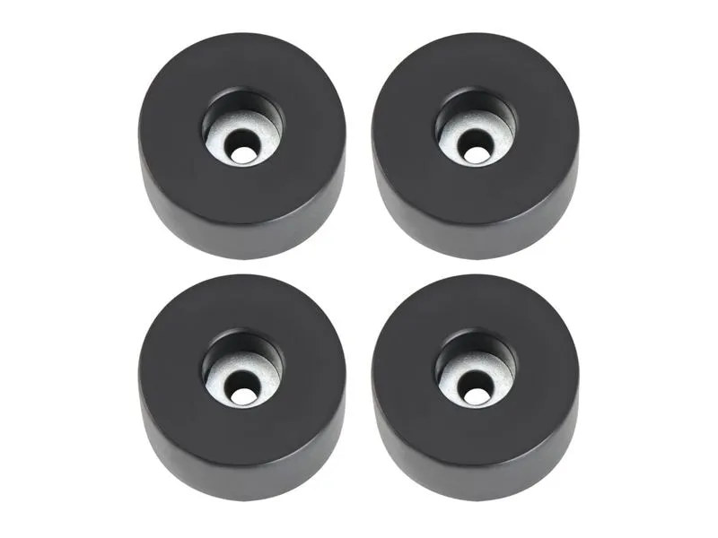 Adam Hall 4909 M4 4er Set, Gummifuss rund, PVC, Schwarz, 38 x 20 mm