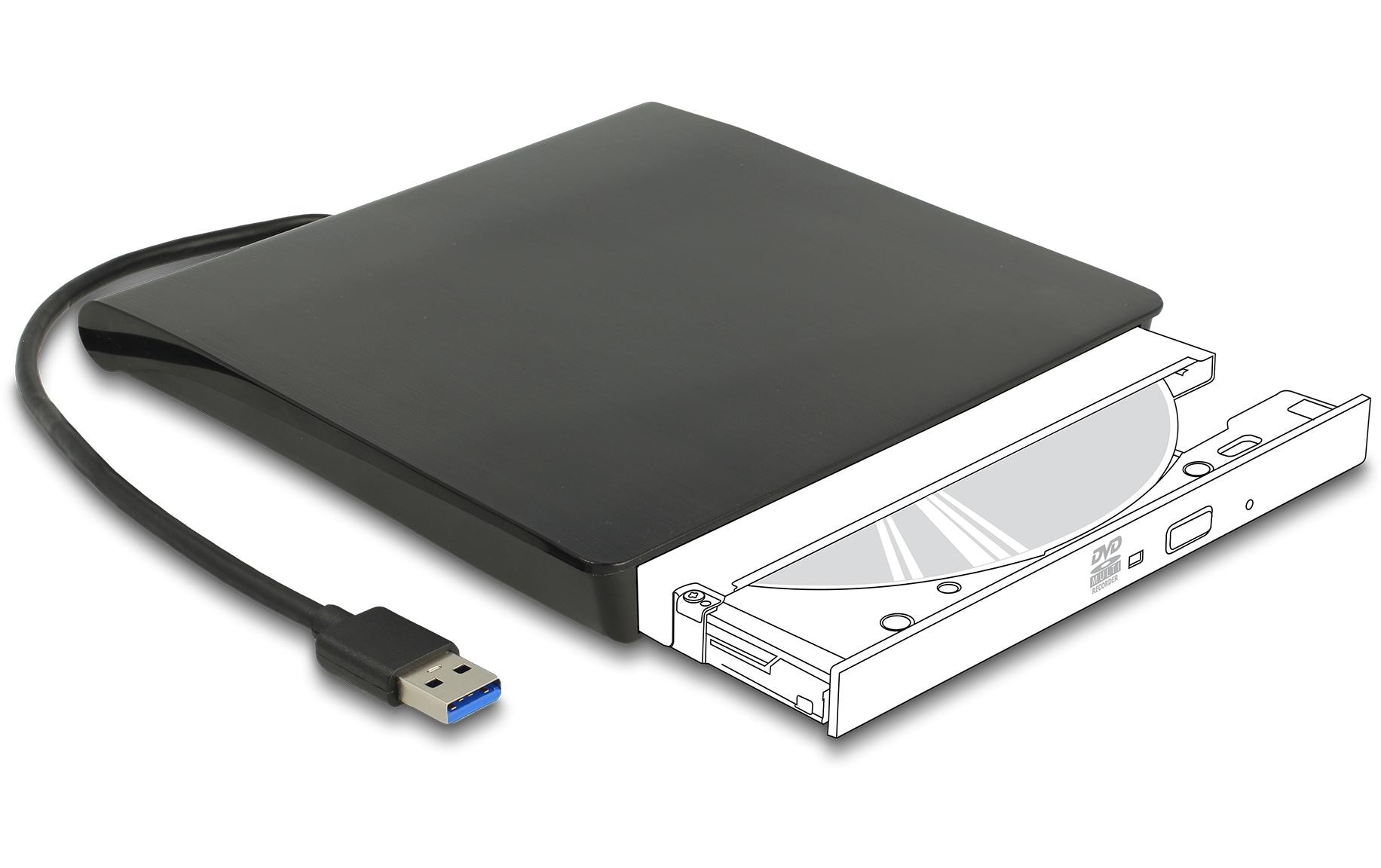 Delock Externes Gehäuse USB Typ-A - 5.25 Slim SATA Laufwerke Delock Externes Gehäuse USB Typ-A - 5.25 Slim SATA Laufwerke