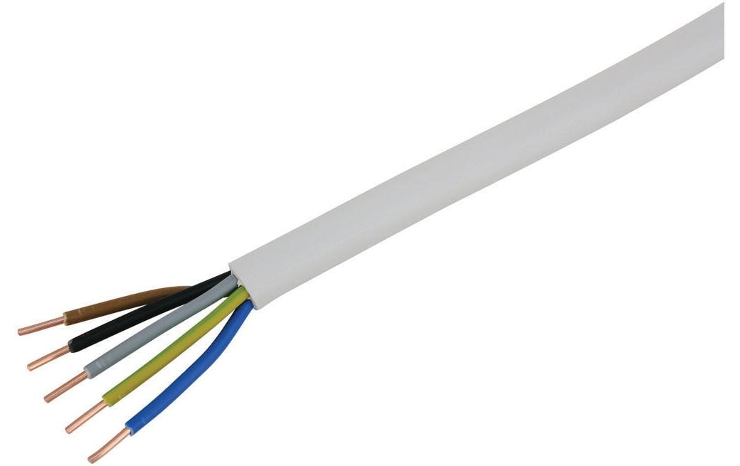 STEFFEN Installationskabel TT 5x 2.5 mm2 33 m Weiss