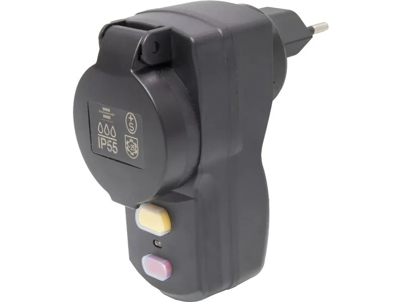 Brennenstuhl FI-Zwischen-Schutzschalter 10A-30mA, Typ A, 230 V, IP55