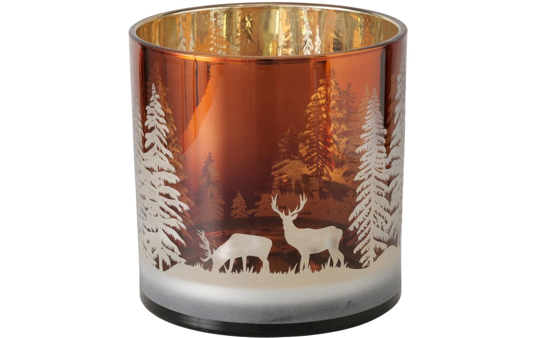 Boltze Weihnachtswindlicht Lorel Glas, 15 x 15 cm