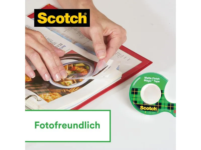 Scotch Handabroller Magic Klebeband 810 19 mm, Grün Scotch Handabroller Magic Klebeband 810 19 mm, Grün