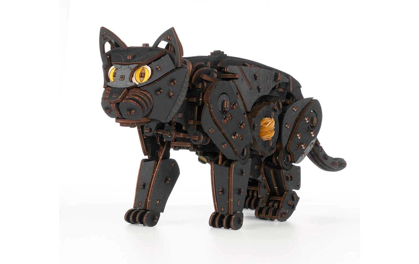 Eco-Wood-Art Bausatz Katze Schwarz