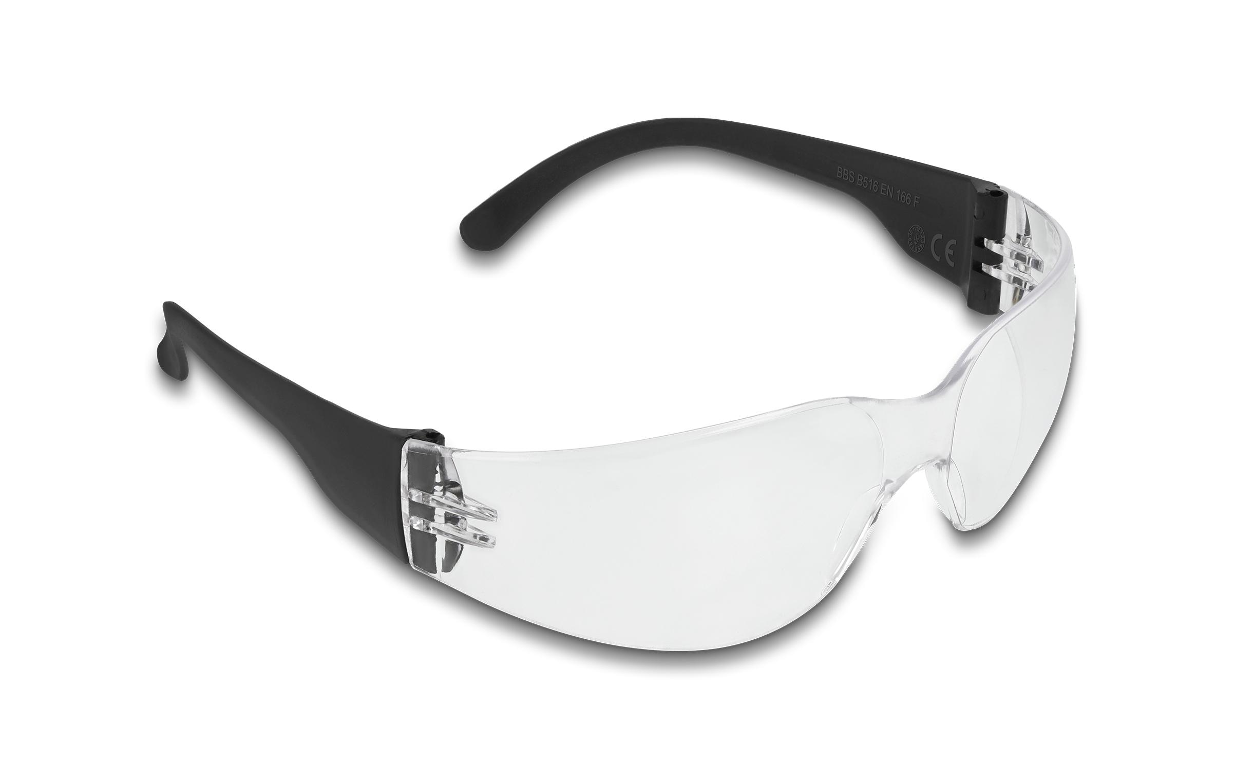 Delock Schutzbrille Sichtscheiben klar, inklusiv Brillentasche Klar
