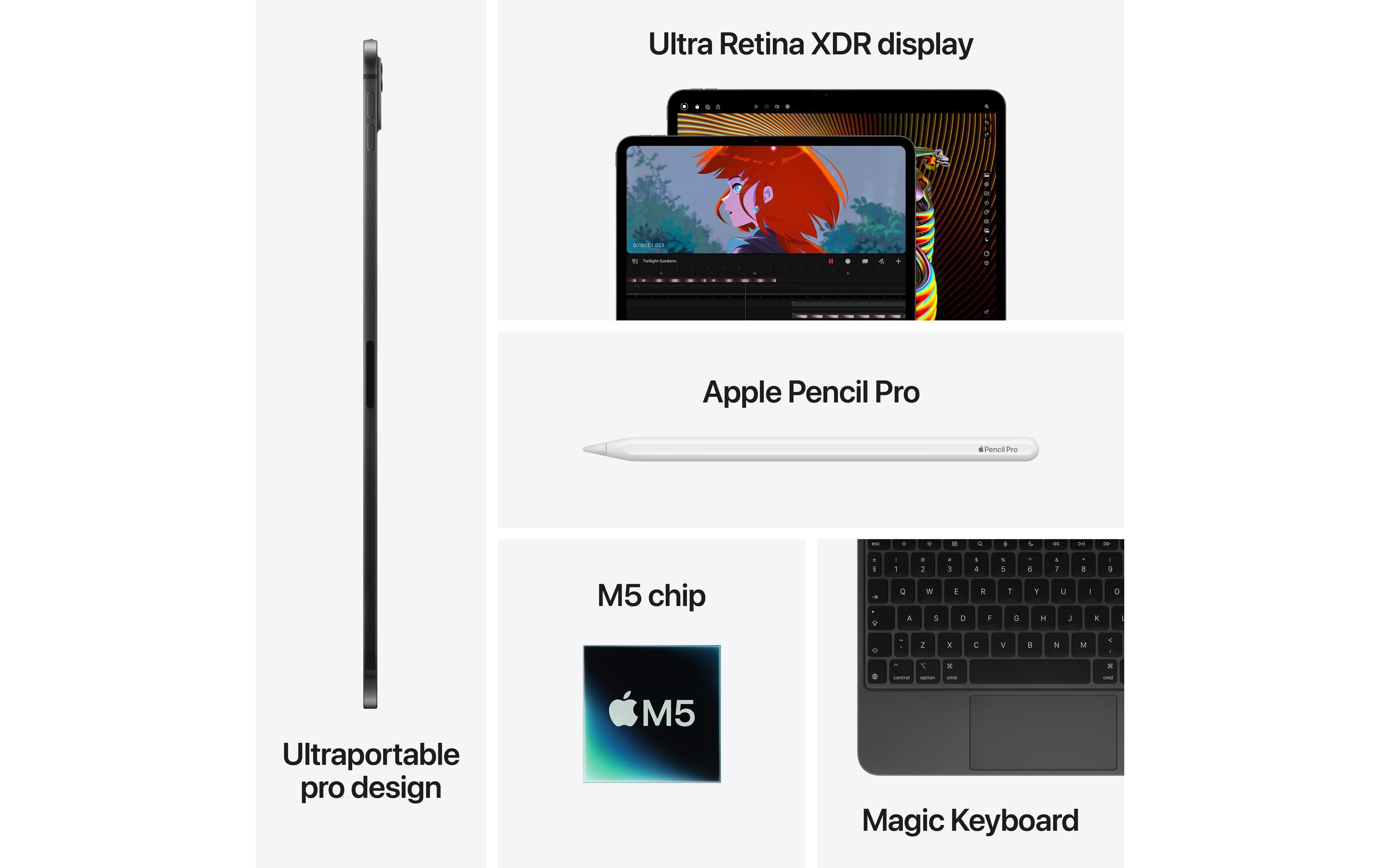 Apple iPad Pro 11 M5 WiFi 2025 2000 GB Silber