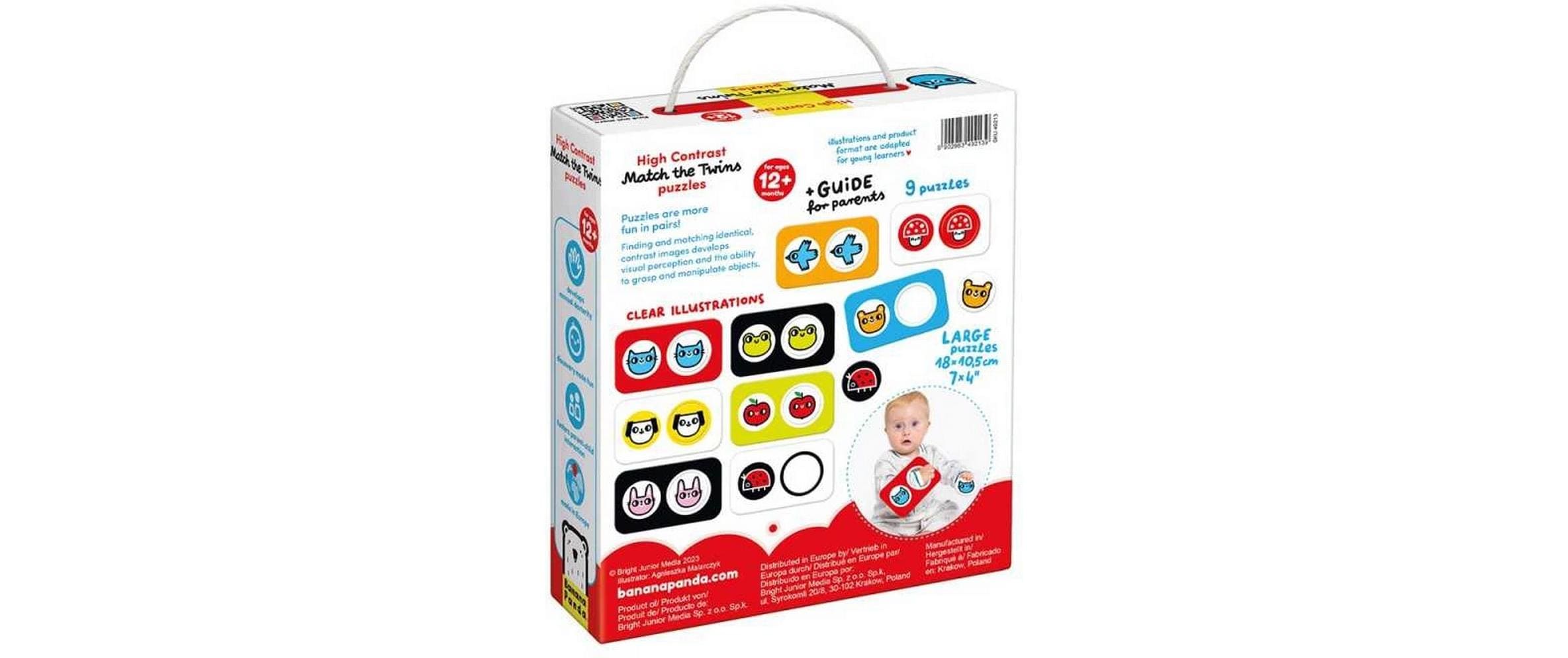 Banana Panda Puzzle Kontrastreiches Puzzle Finde die Zwillinge
