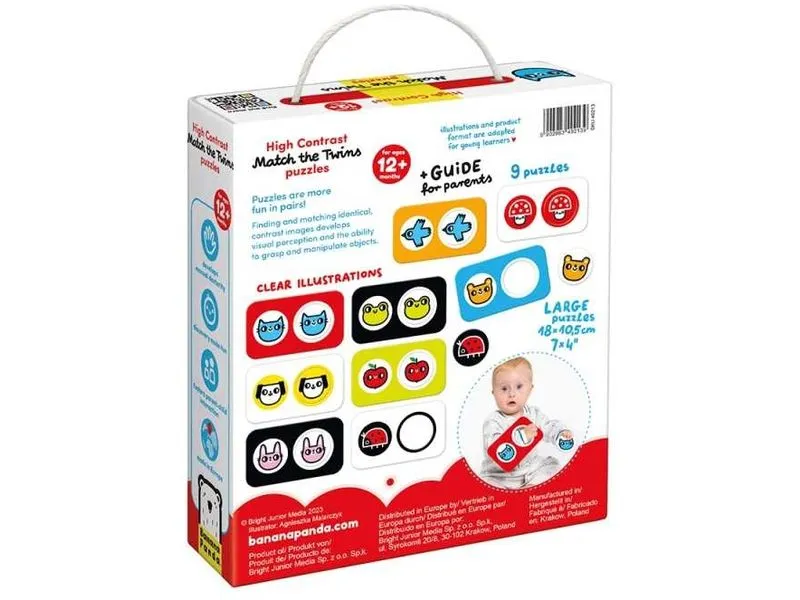 Banana Panda Puzzle Kontrastreiches Puzzle Finde die Zwillinge Banana Panda Puzzle Kontrastreiches Puzzle Finde die Zwillinge