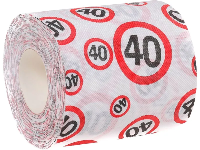 Trendcompany Scherzartikel WC Papier 40. Geburtstag