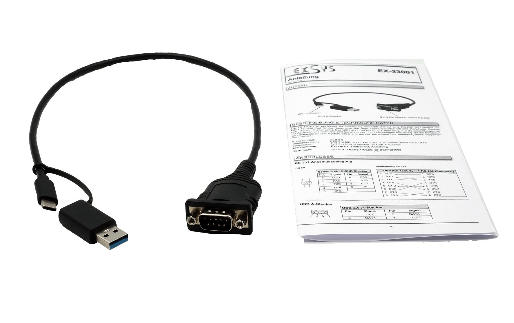 Exsys Schnittstellenkonverter EX-23001