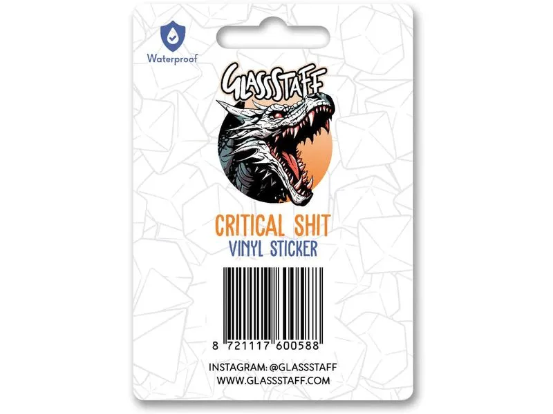 Glass Staff Critical Shit Sticker Orange Glass Staff Critical Shit Sticker Orange