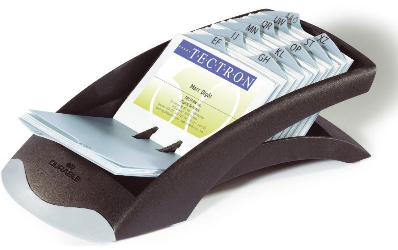 DURABLE Visitenkartenhalter Visifix Desk Vegas Schwarz DURABLE Visitenkartenhalter Visifix Desk Vegas Schwarz