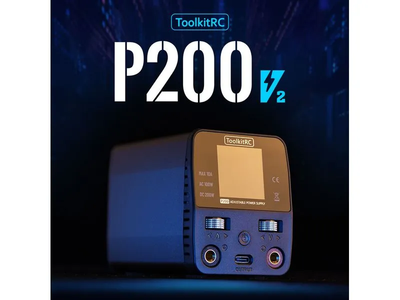 ToolkitRC RC Netzteil P200 V2 100 W 1-30 V DC, USB-C PD 65 W ToolkitRC RC Netzteil P200 V2 100 W 1-30 V DC, USB-C PD 65 W
