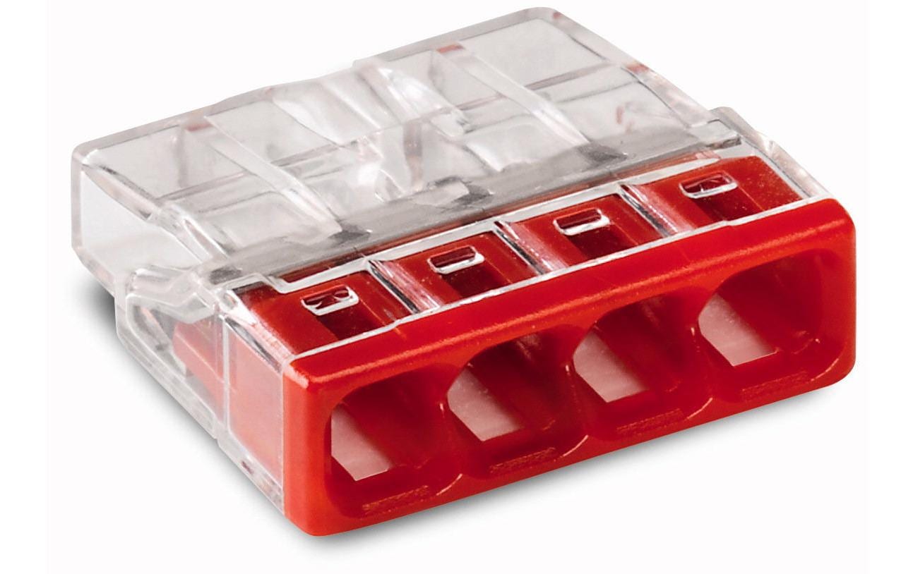WAGO Steckklemme Contact COMPACT 4-fach, 100 Stück WAGO Steckklemme Contact COMPACT 4-fach, 100 Stück