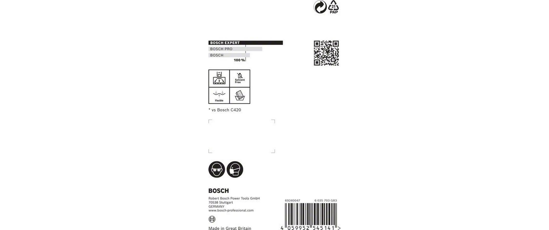 Bosch Professional Unischleifblock Expert S473, 3-teilig, 98 x 120 x 13 mm