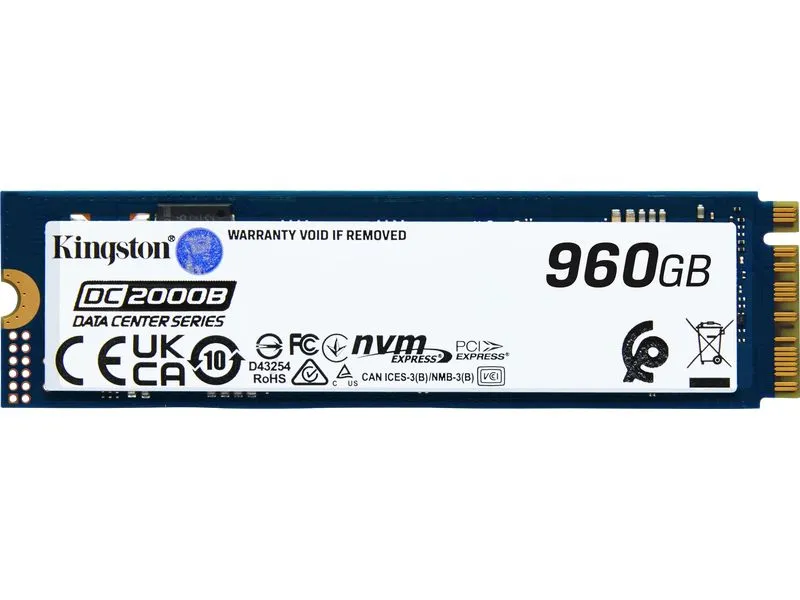 Kingston SSD DC2000B M.2 2280 NVMe 960 GB Kingston SSD DC2000B M.2 2280 NVMe 960 GB